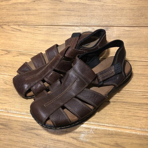 Dr Scholl men fisherman brown leather sandals, 11 main image 12